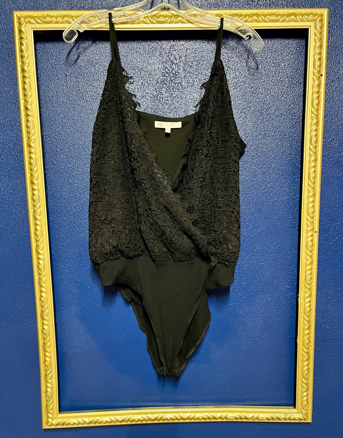 WAYF Black Lace Bodysuit