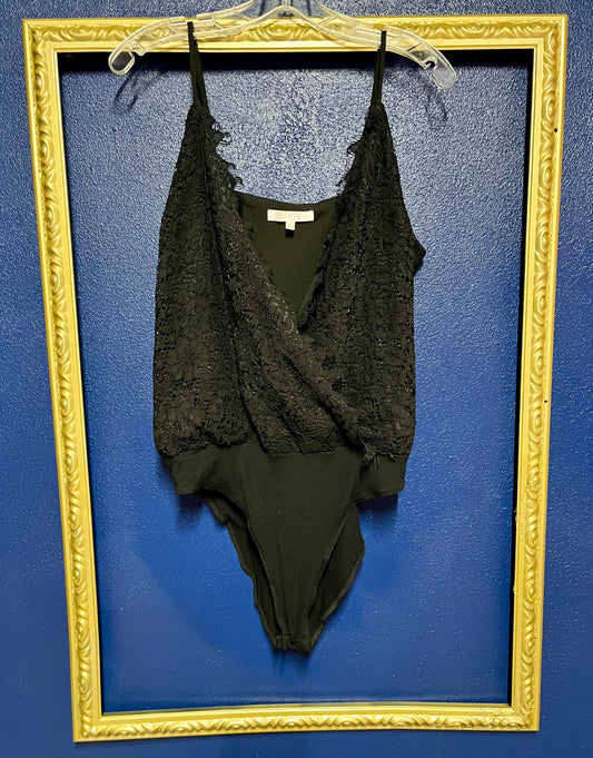 WAYF Black Lace Bodysuit