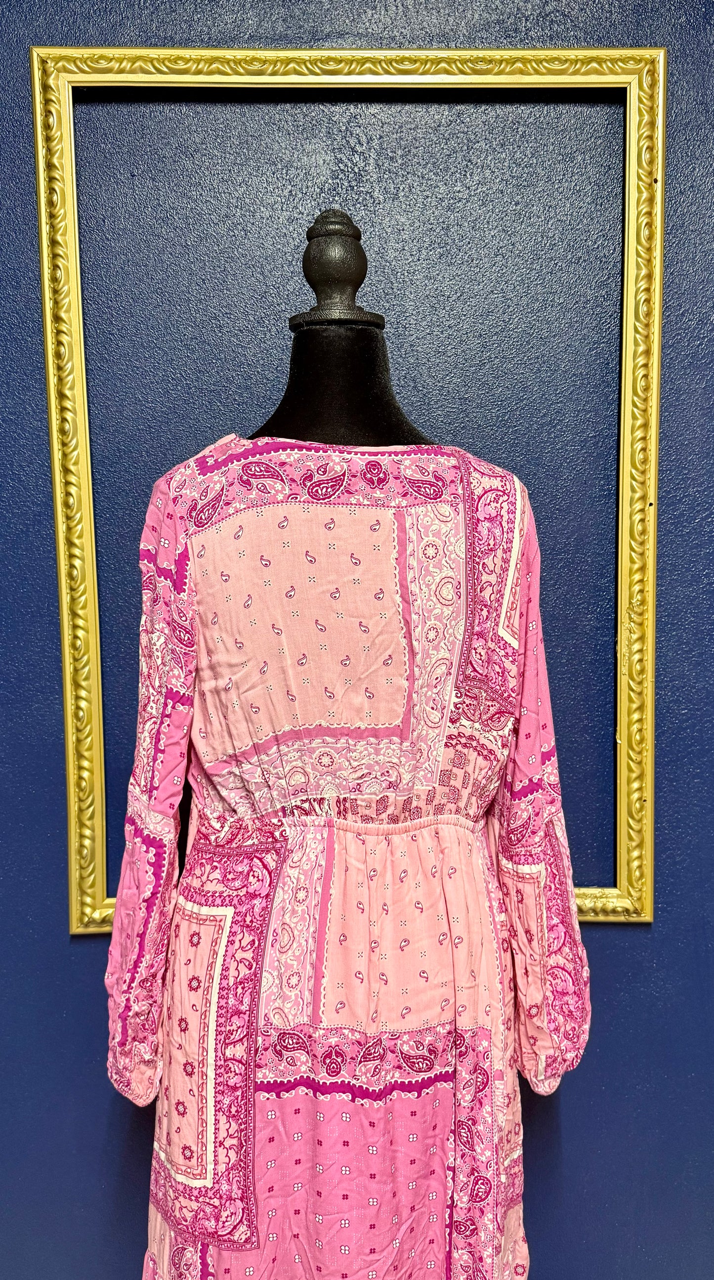 BTFL-Life Pink Bandana Maxi Dress