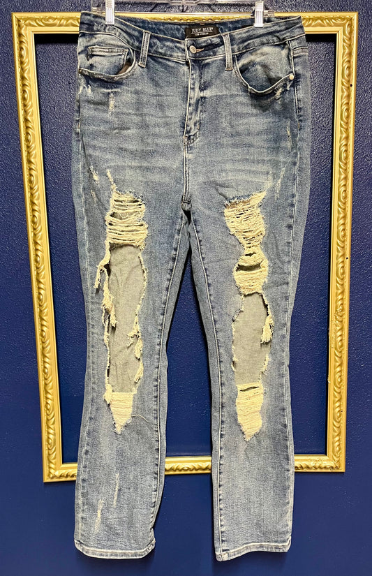 Judy Blue Distressed Straight Leg Jeans