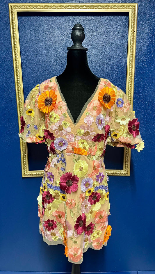 Elliatt Rosalind 3D Floral Mini Dress