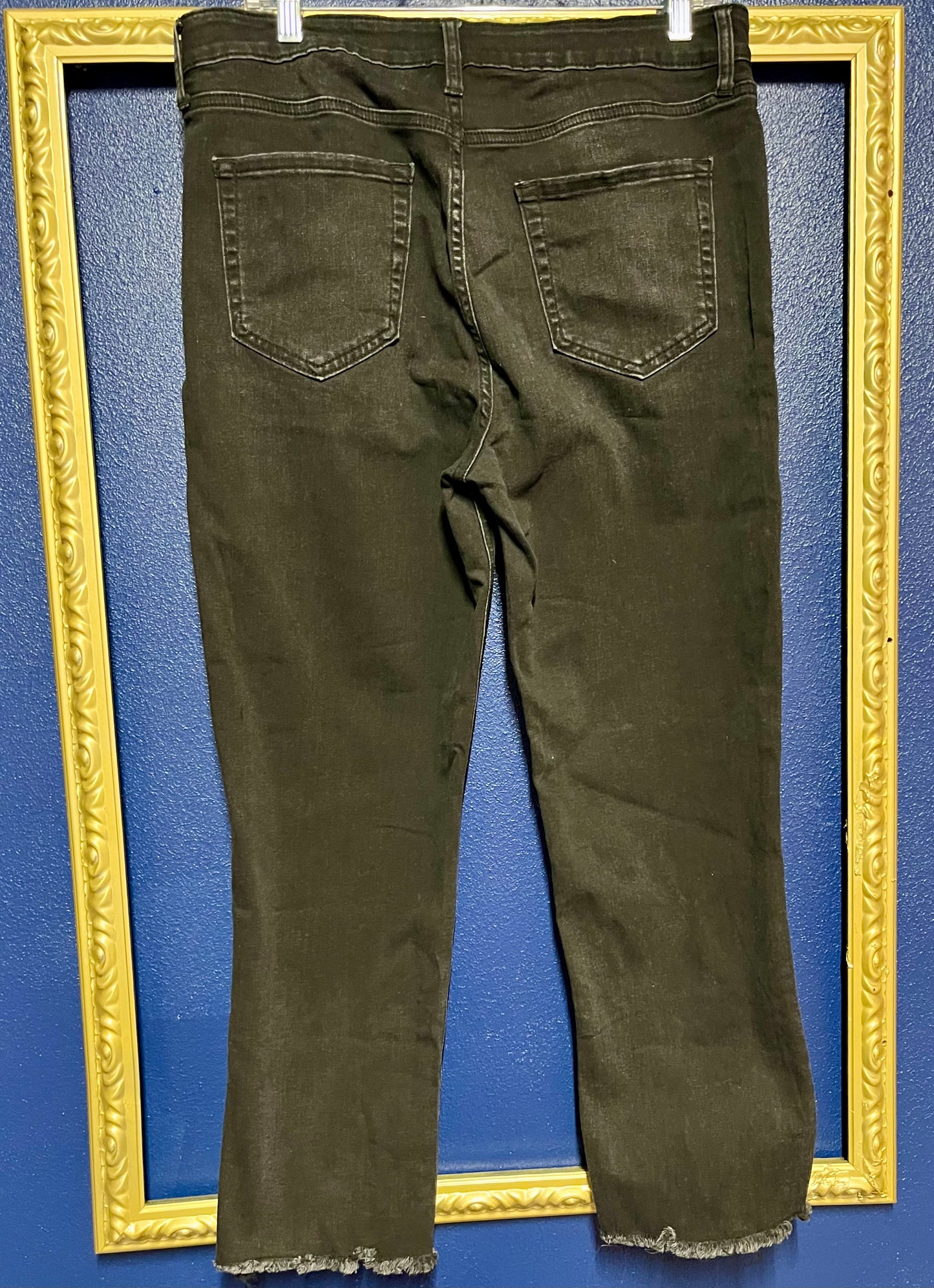 JUSTUSA Black Button Fly Straight Leg Jeans