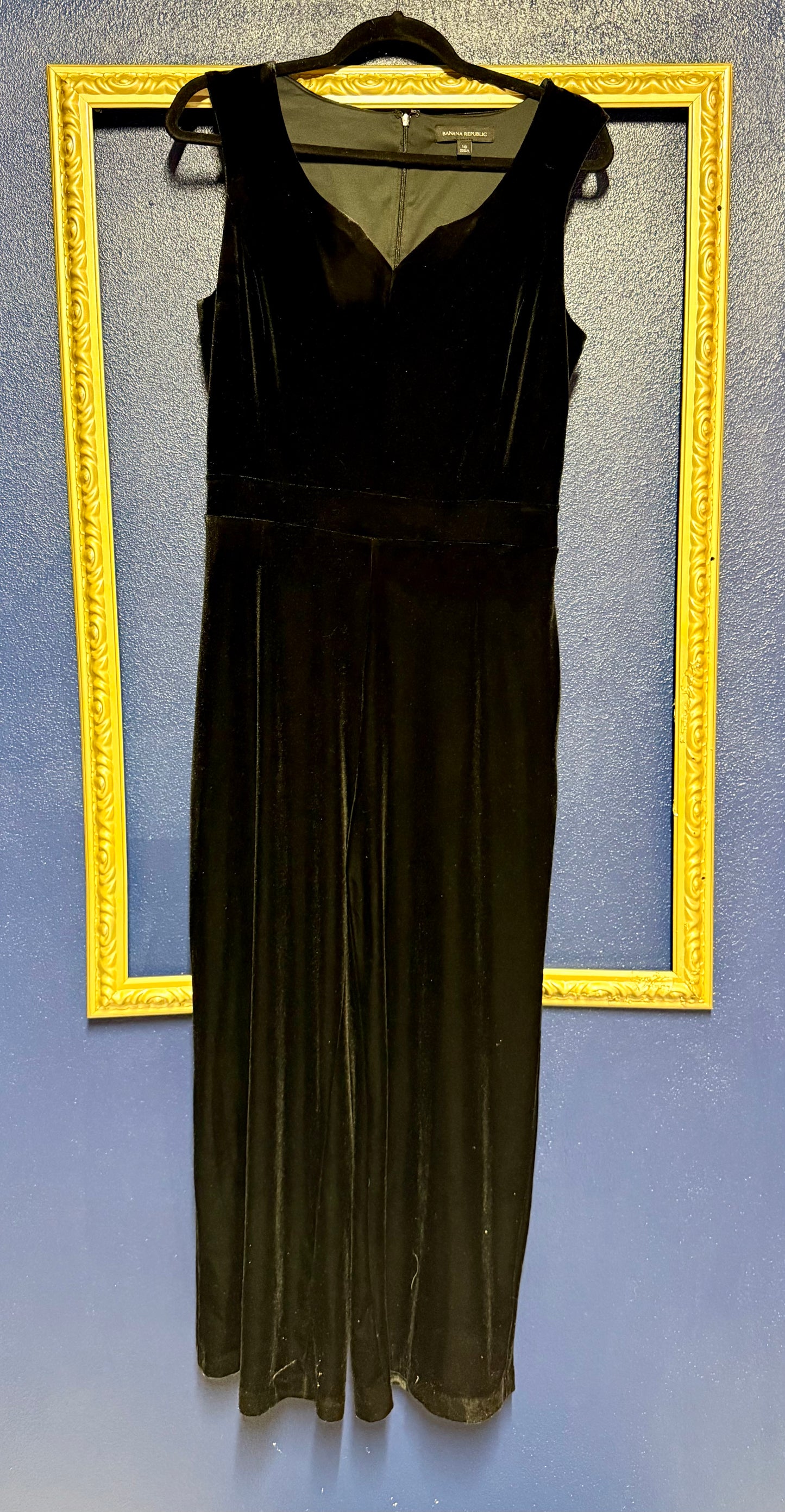 Banana Republic Black Velvet Jumpsuit