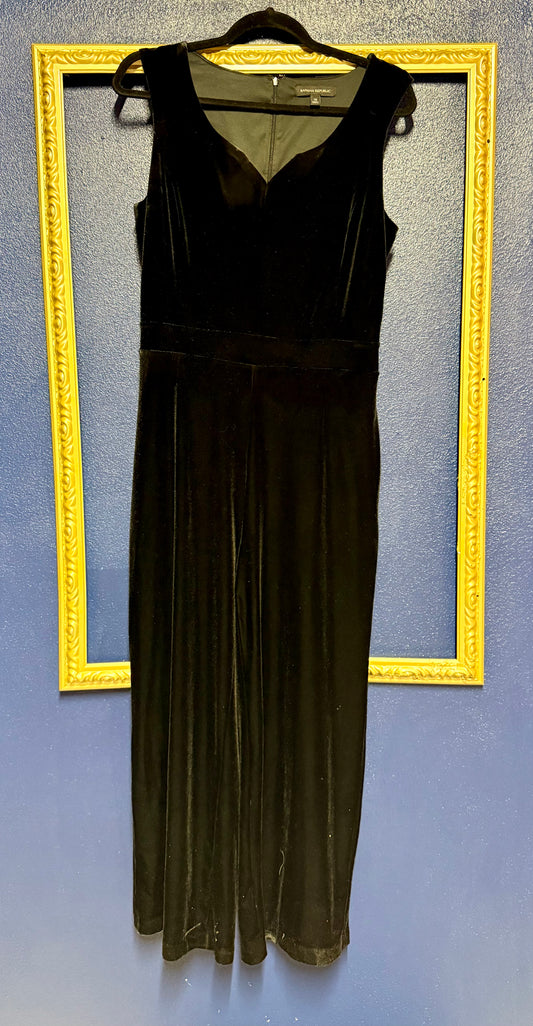 Banana Republic Black Velvet Jumpsuit