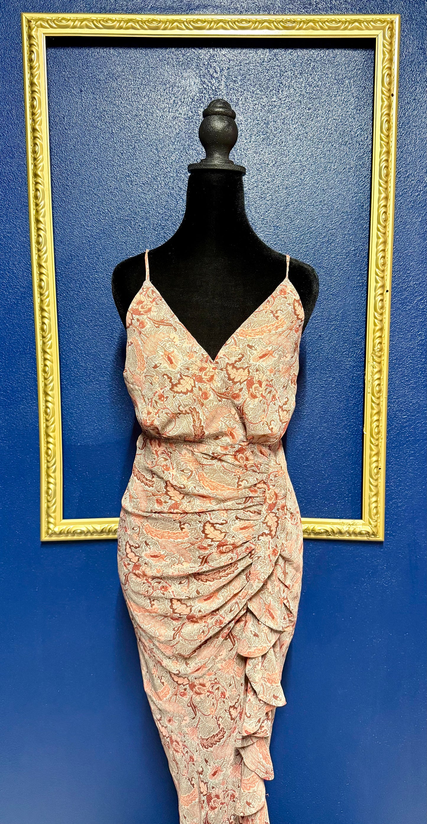 Floret Studios Rouched Ruffle Dress