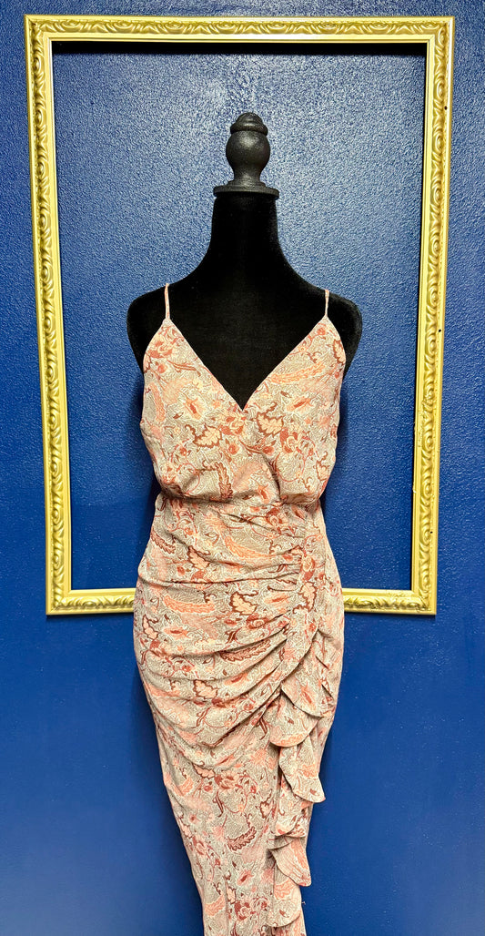 Floret Studios Rouched Ruffle Dress