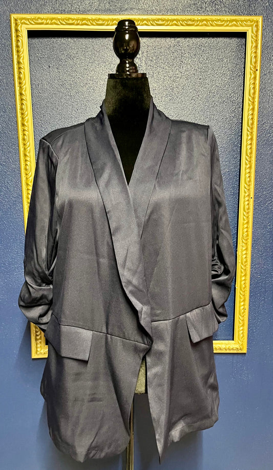 SHEIN Curve Navy Blazer