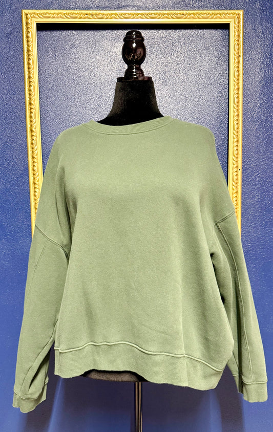 Topshop Dark Olive Green Sweatshirt