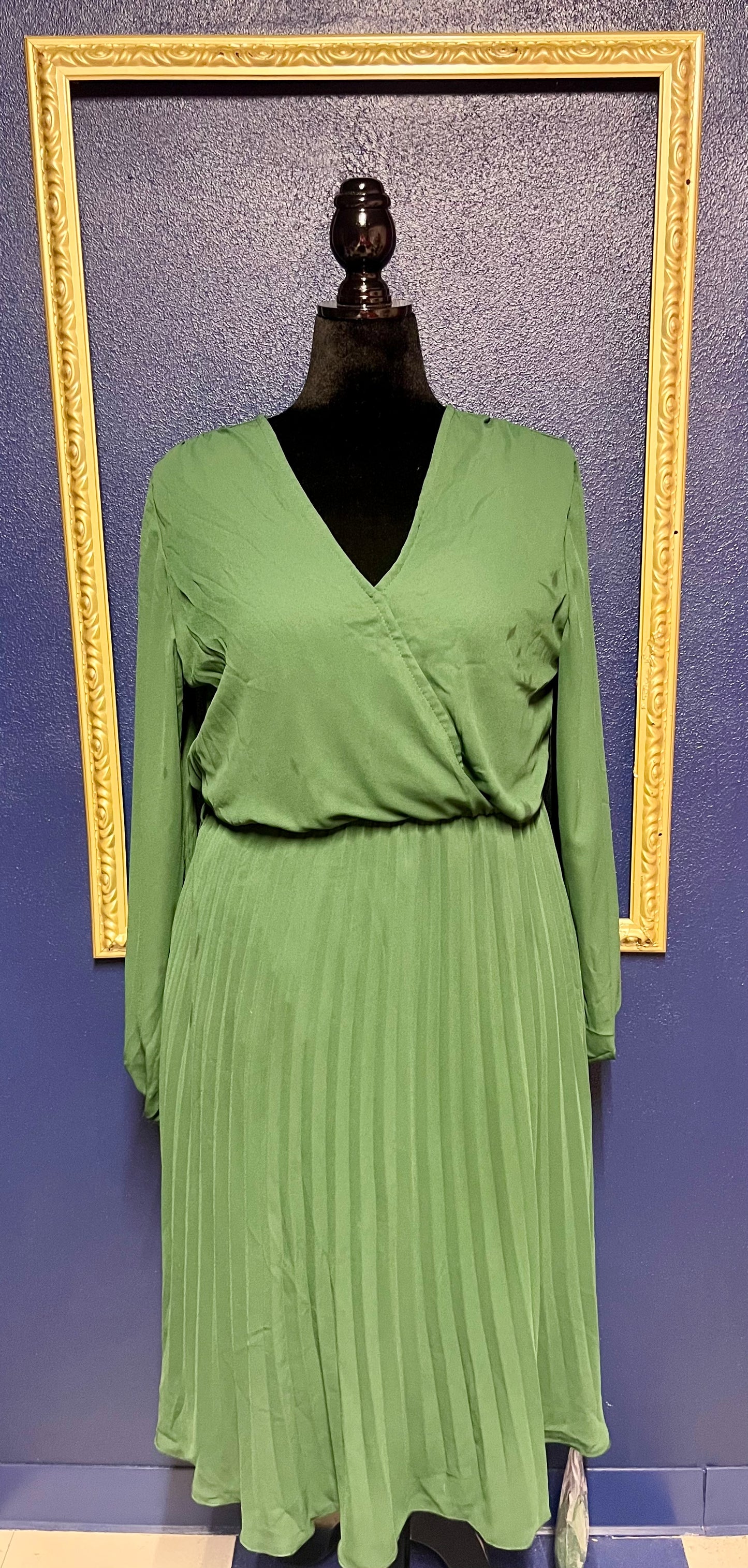 PrettyGarden Green Pleated Dress