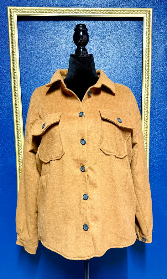 Thread and Supply Soft Brown Shacket