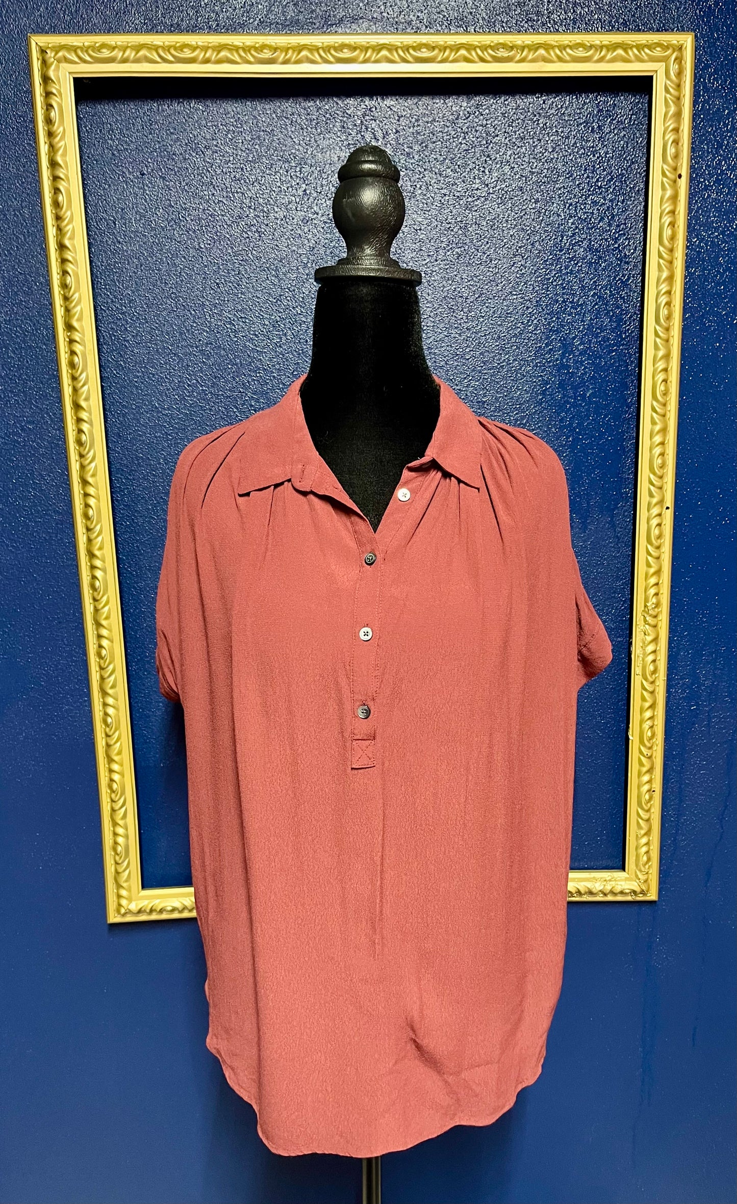 Madewell Maroon Button Blouse