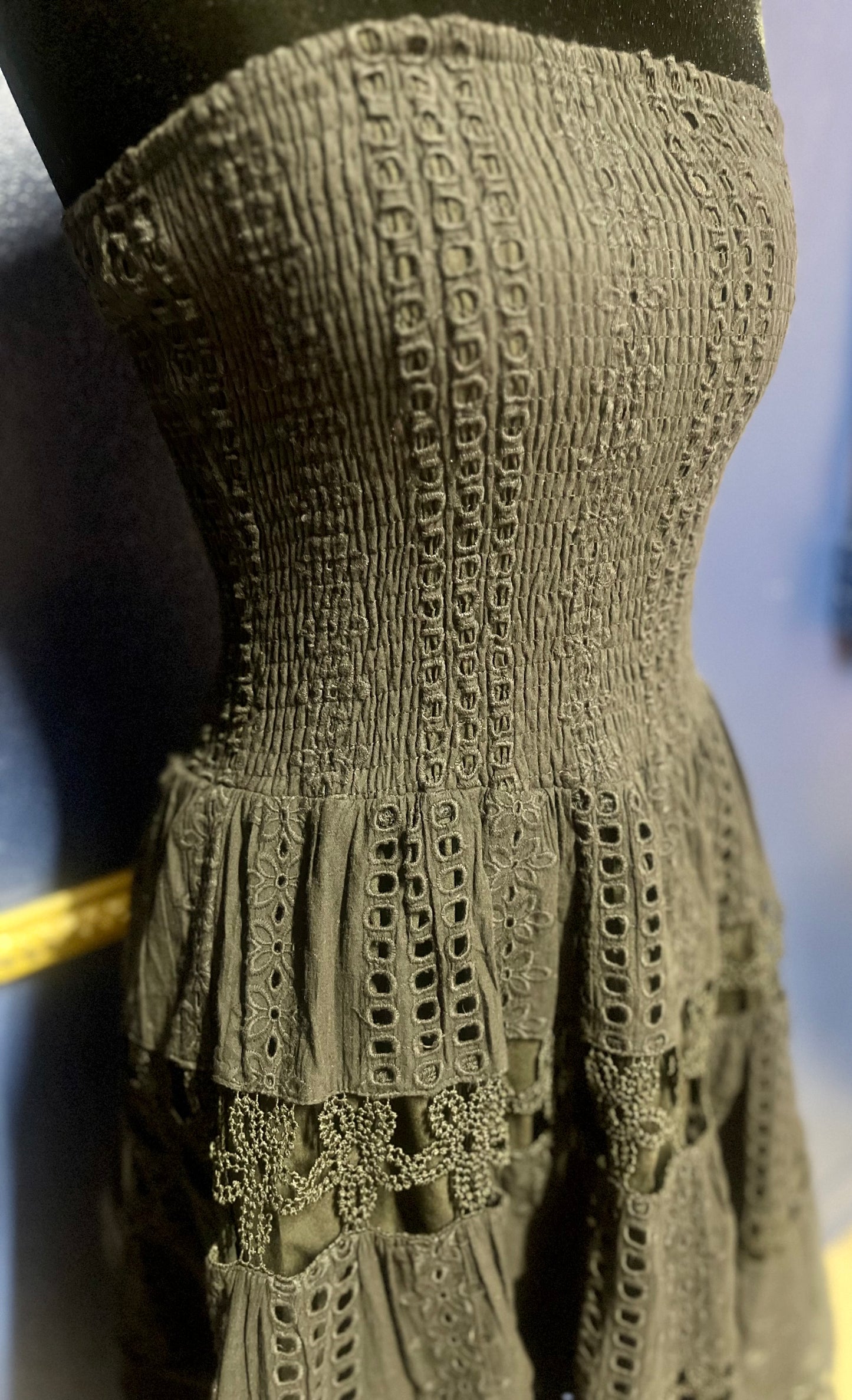 Strut & Bolt Strapless Detailed Black Dress