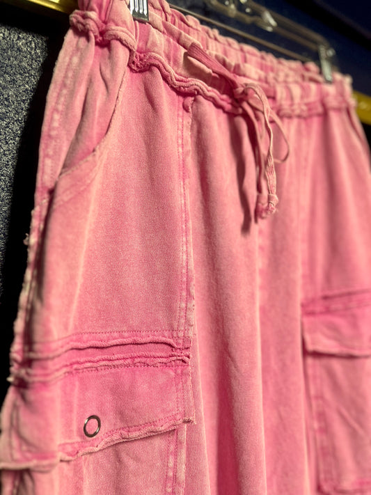 Easel Cargo Wide Leg Sweatpants