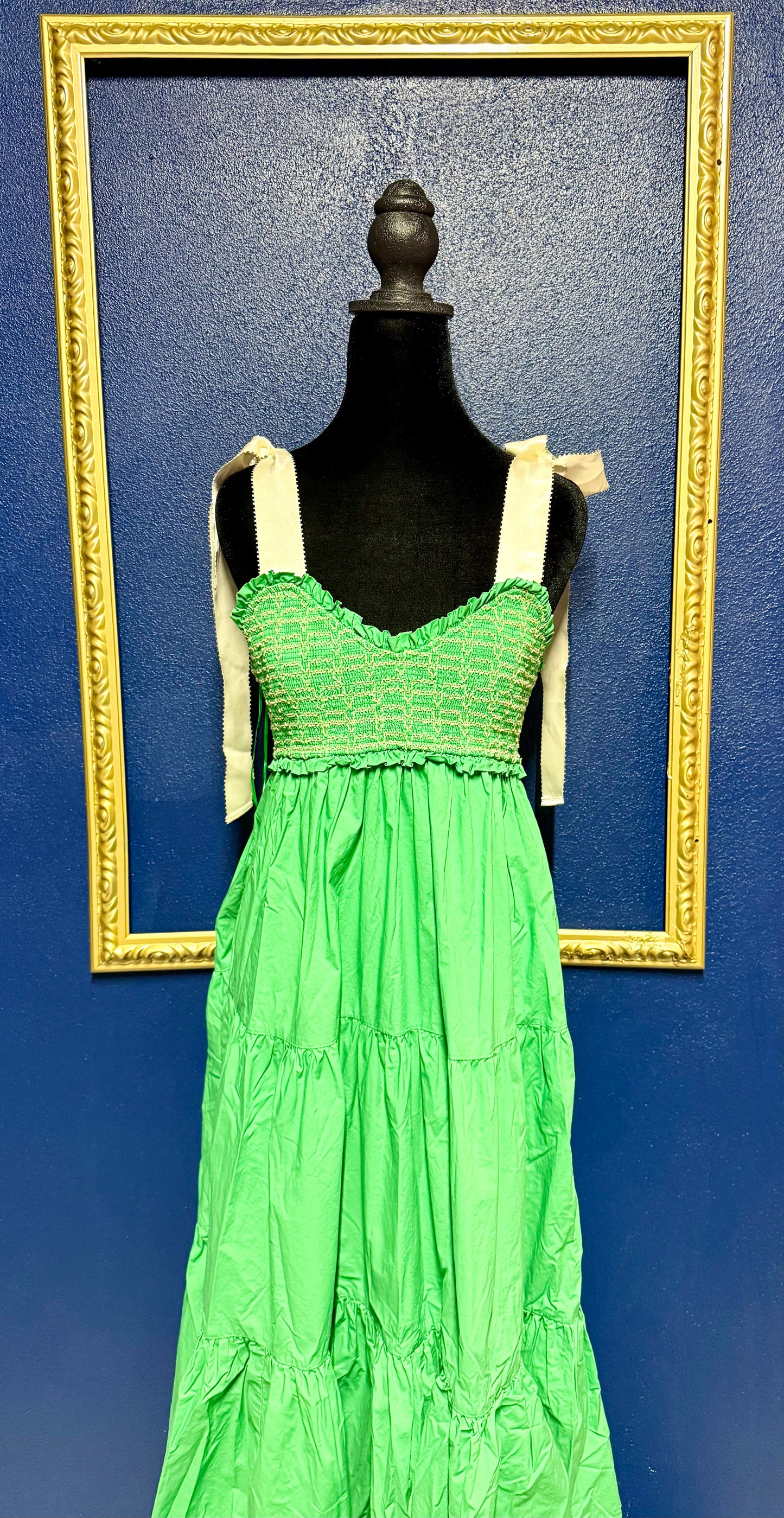 Lovelo Green Smocked Dress
