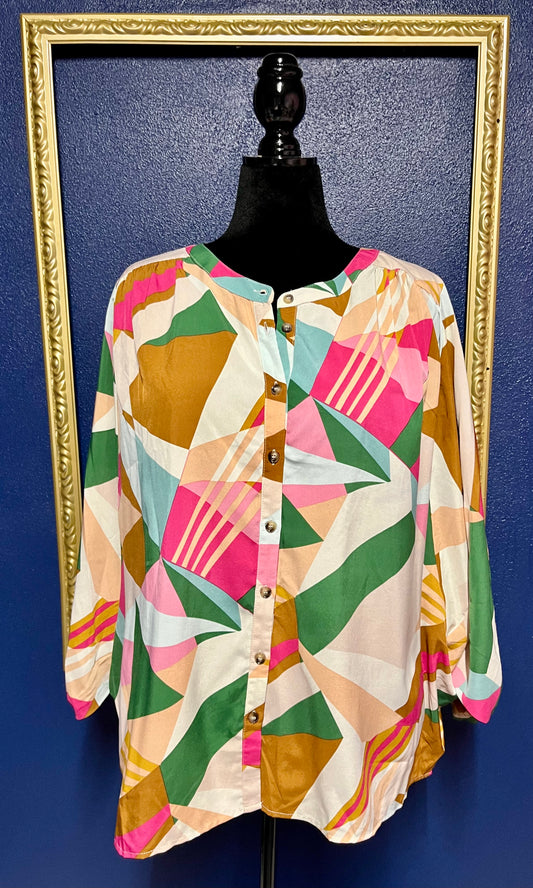 Jodifl Geometric Print Blouse