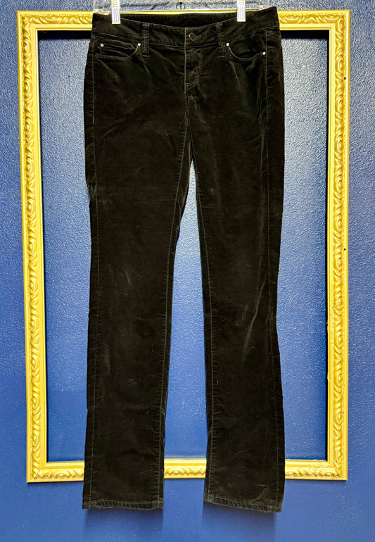 Ann Taylor Modern Fit Black Velvet Pants