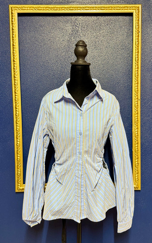 Lumiere Button Down with Side Cut Outs