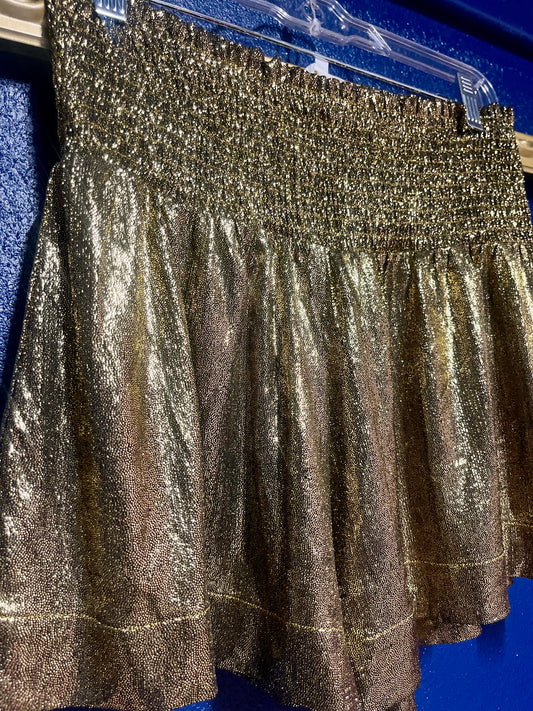 TCEC Gold Lamé Shorts