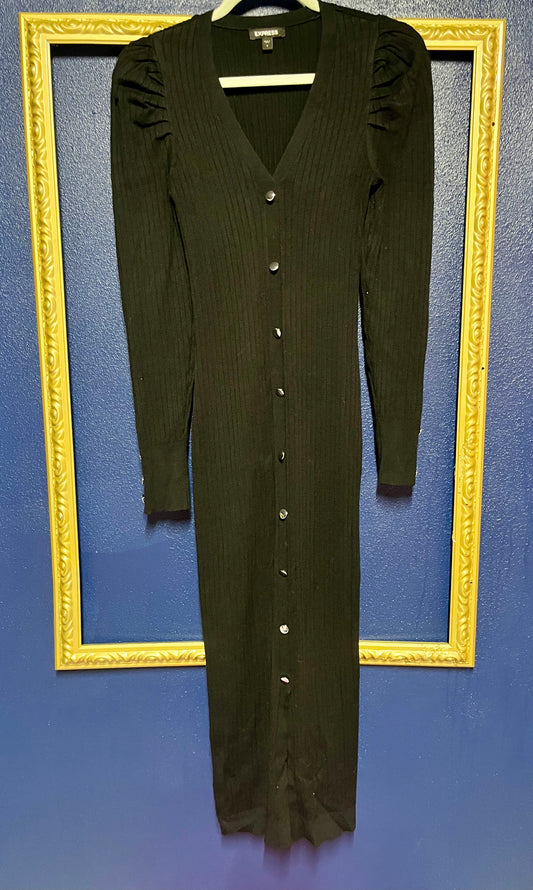 Express Button Down Sweater Dress