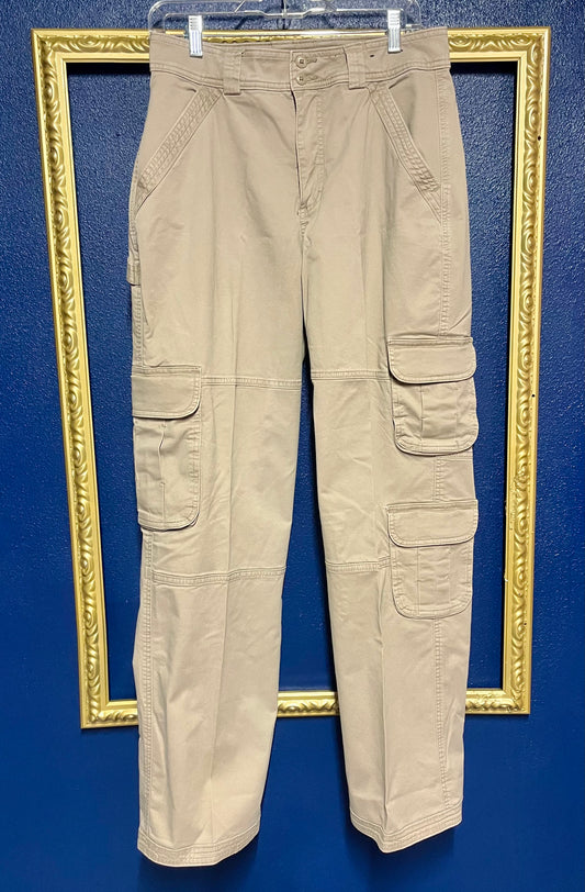 Abercrombie Wide Leg Khaki Cargo Pants