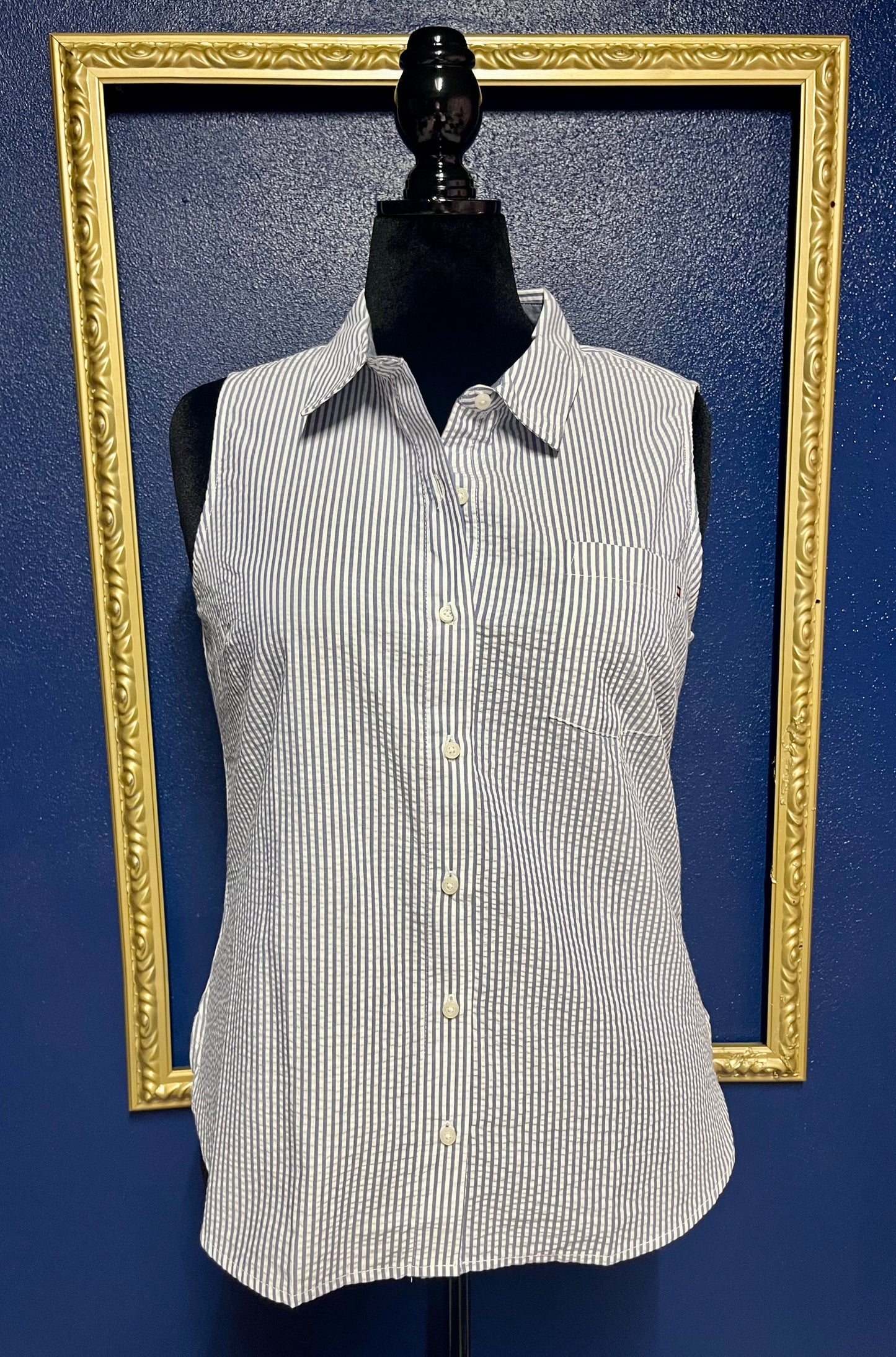 Tommy Hilfiger Sleeveless Seersucker Top