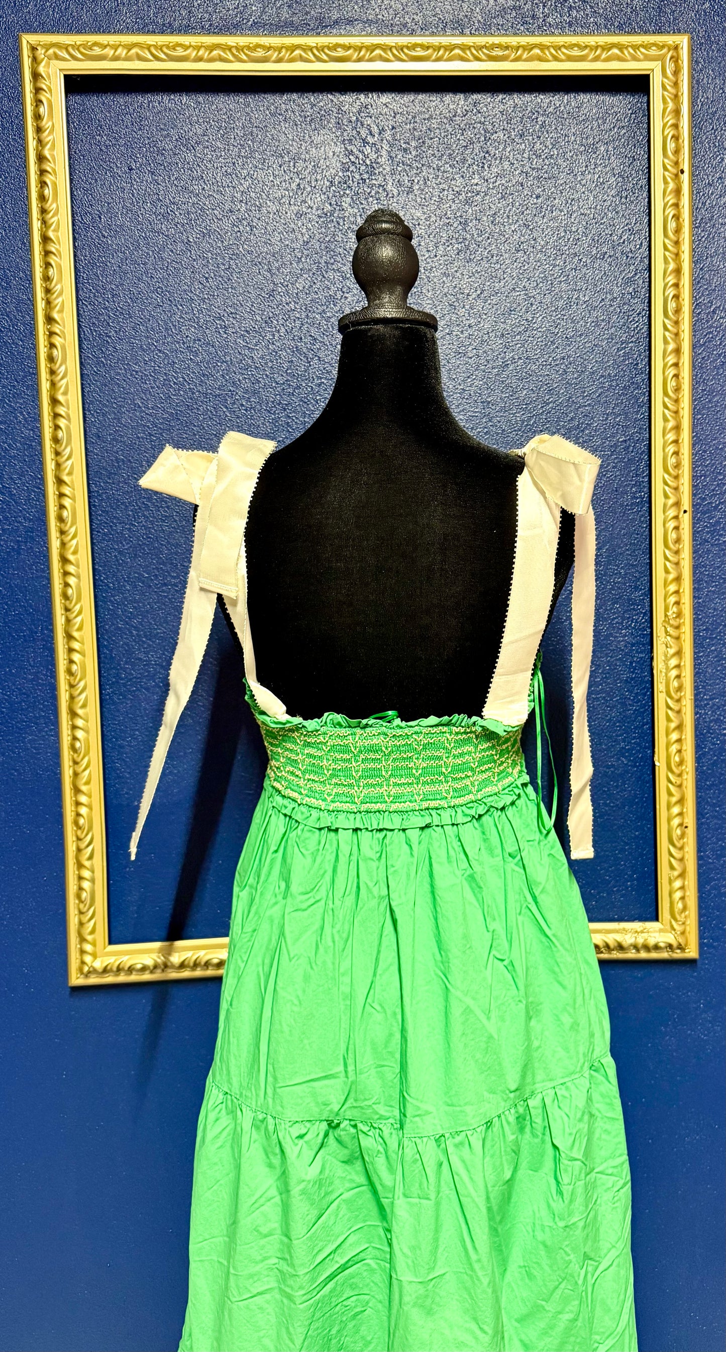 Lovelo Green Smocked Dress