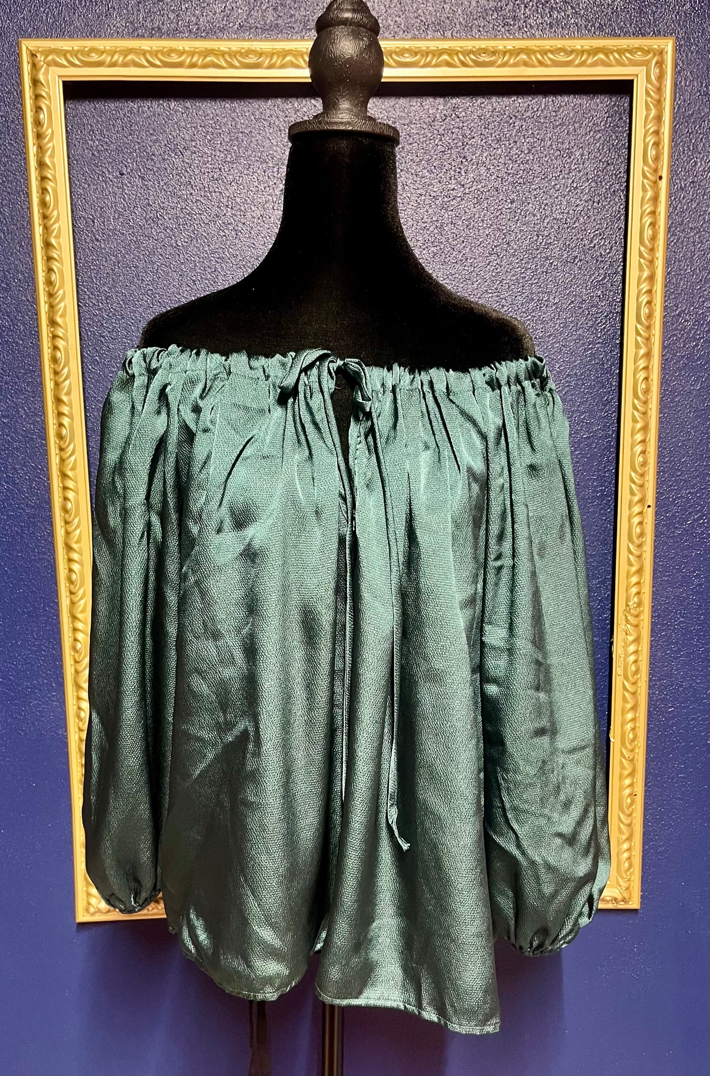 Tyche Green Silk Blouse