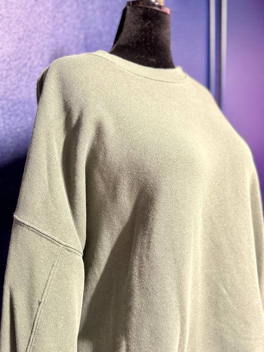 Topshop Dark Olive Green Sweatshirt
