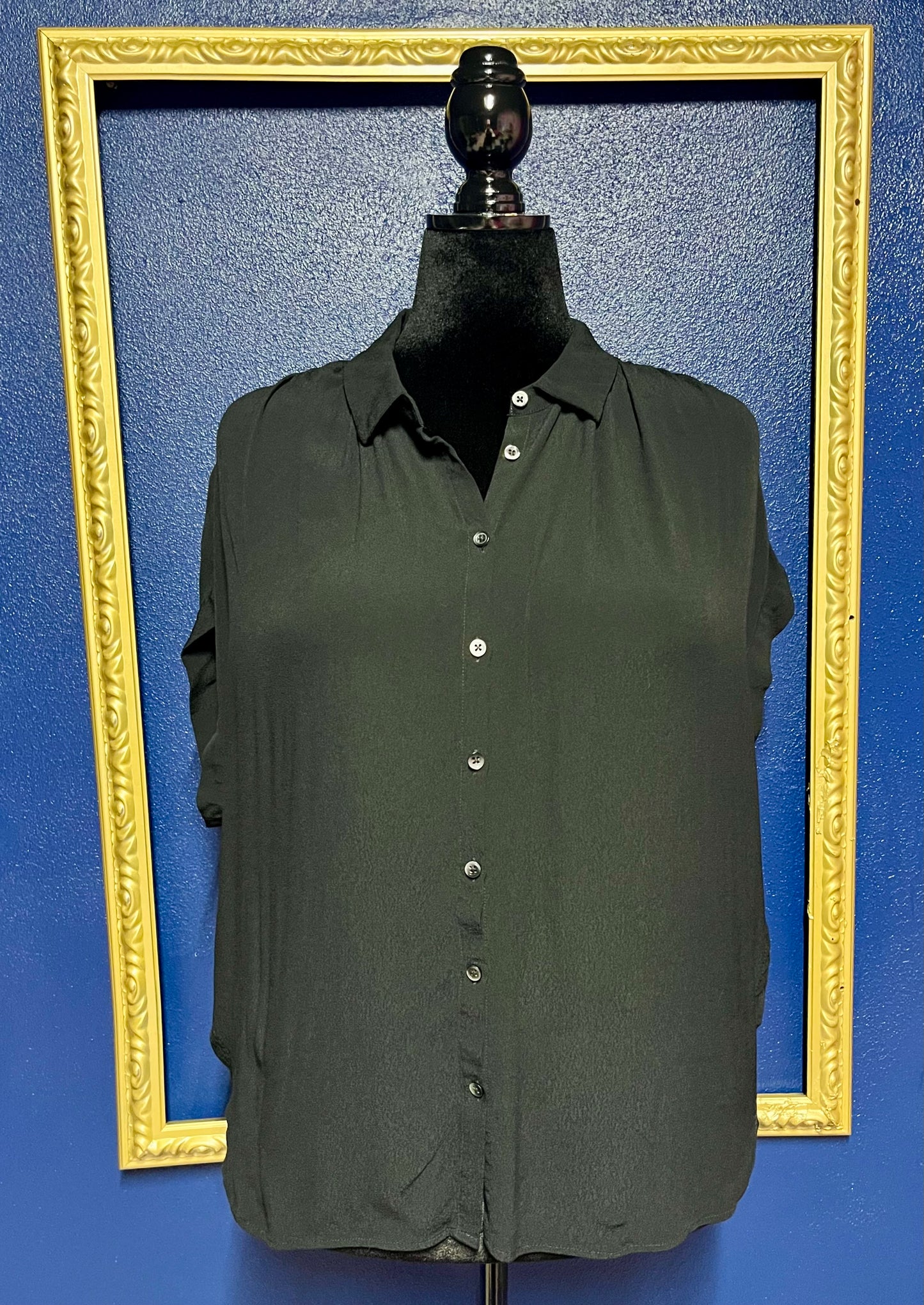 Madewell Black Button Down Blouse