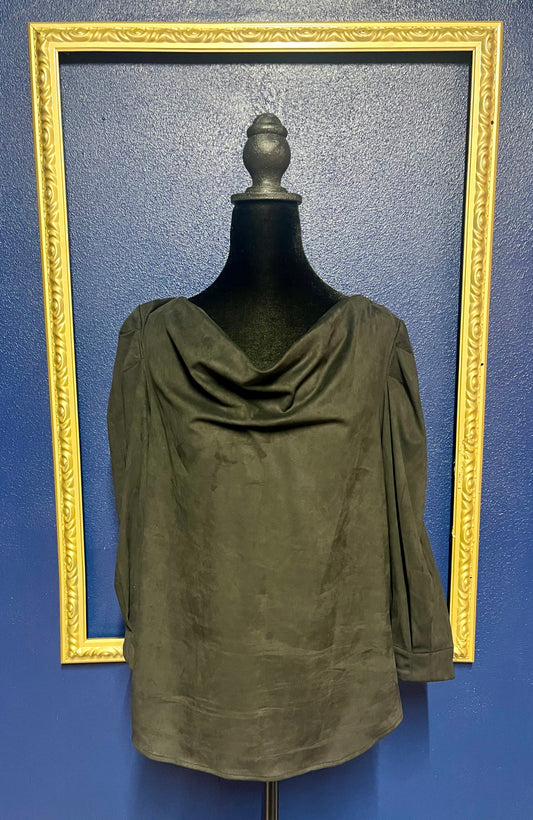 Tyler Boe Black Suede Blouse