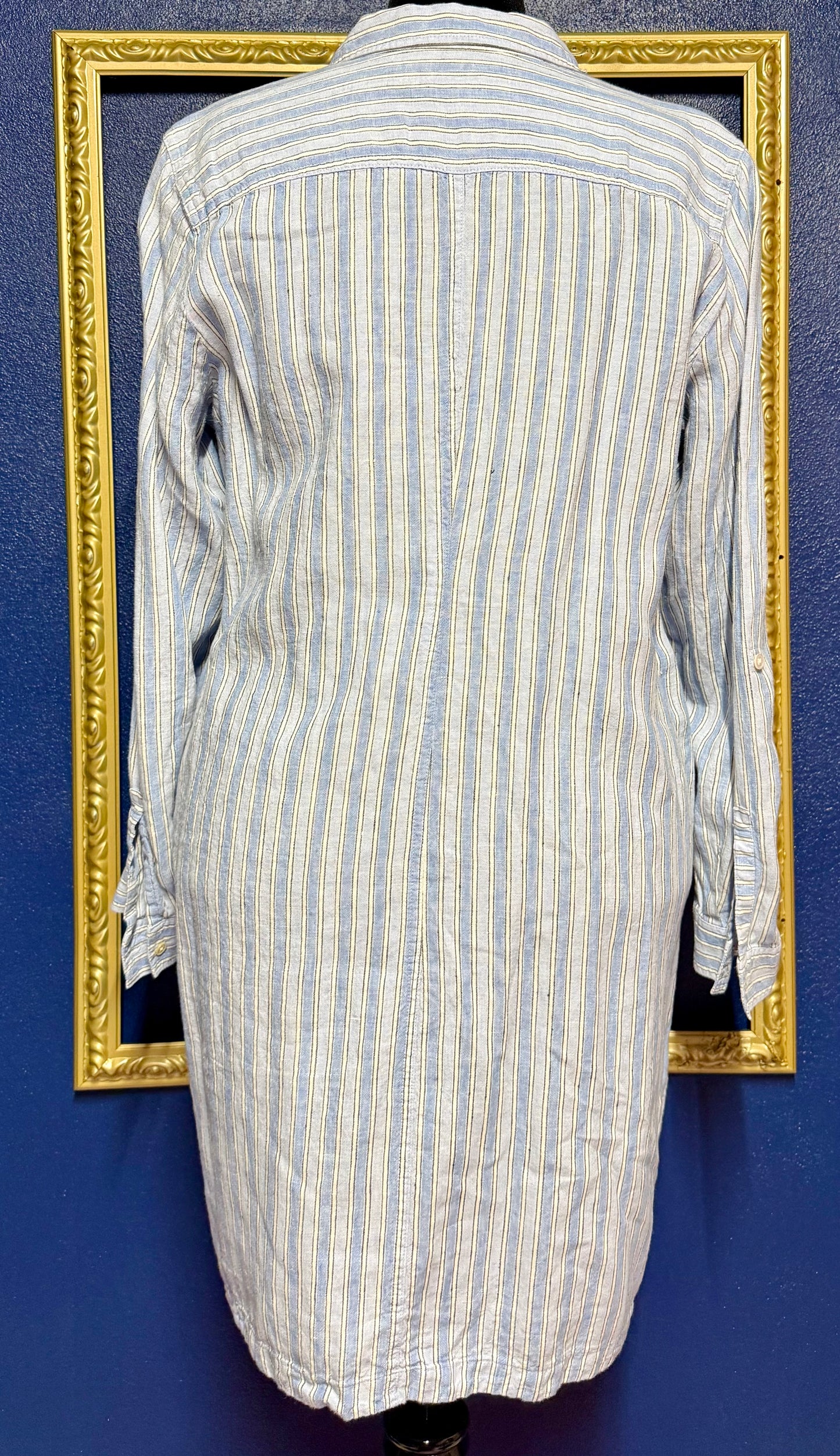 J. Jill Blue Stripe Button Down Dress