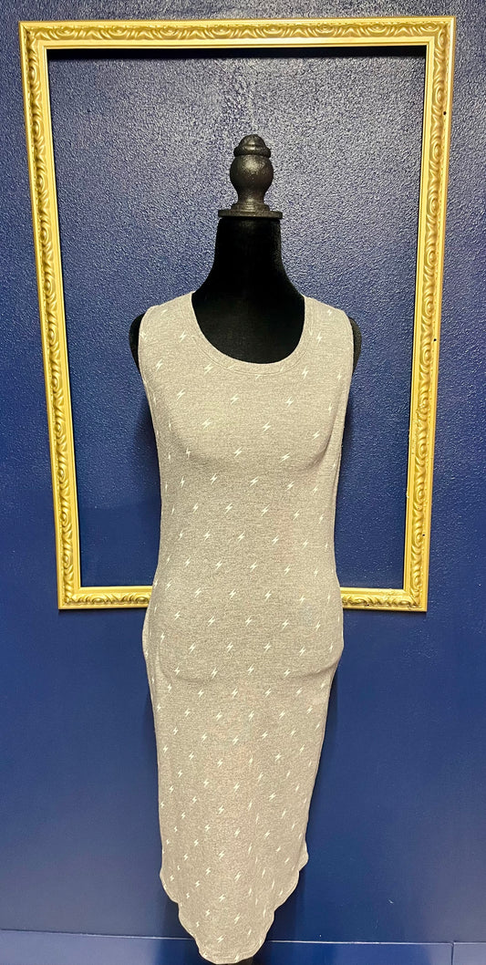 Monrow French Terry Lightning Bolt Dress