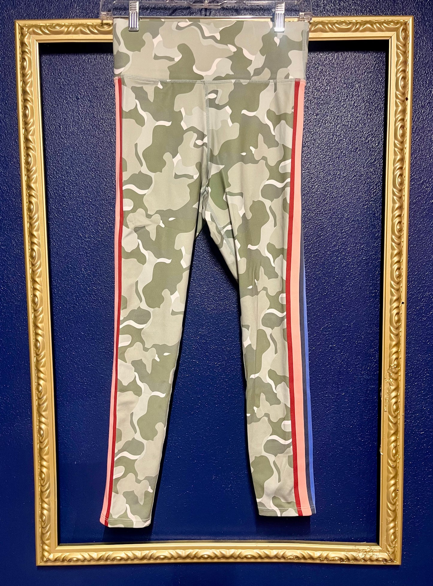 Cut the Frills Camo and Stripe Leggings