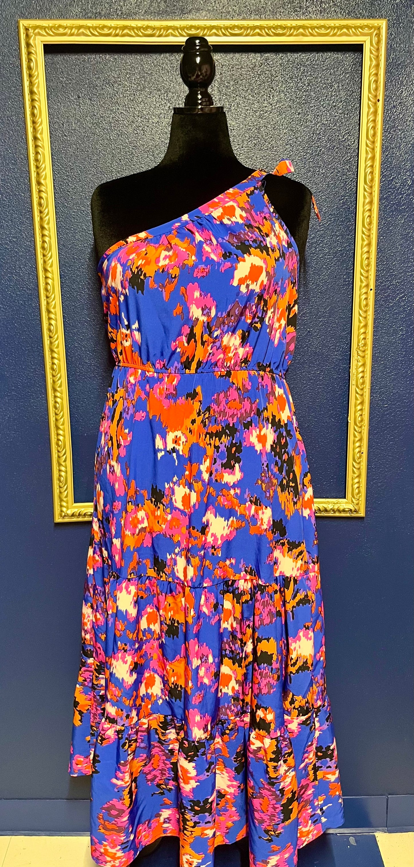 Pretty Garden One Shoulder Dress