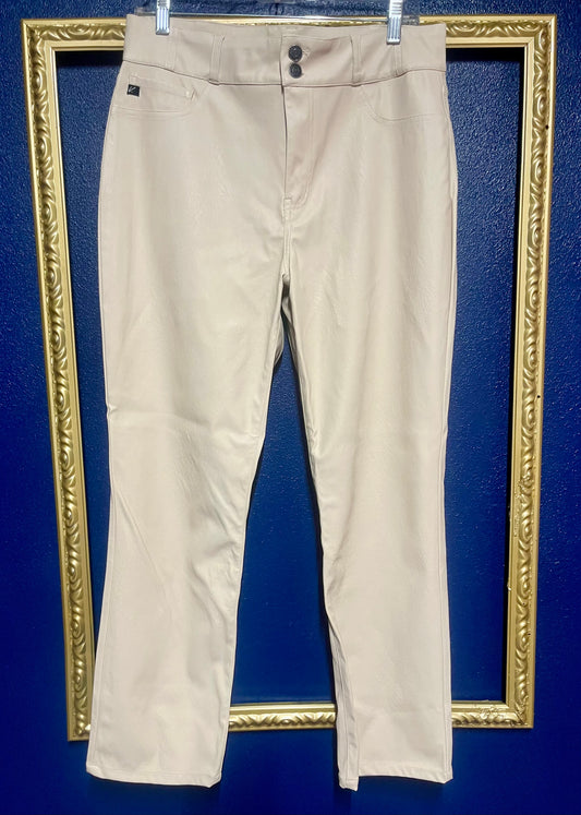 Kancan Cream Pleather Pants