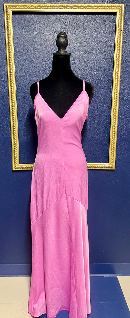 Vici Bright Orchid Long Silk Dress