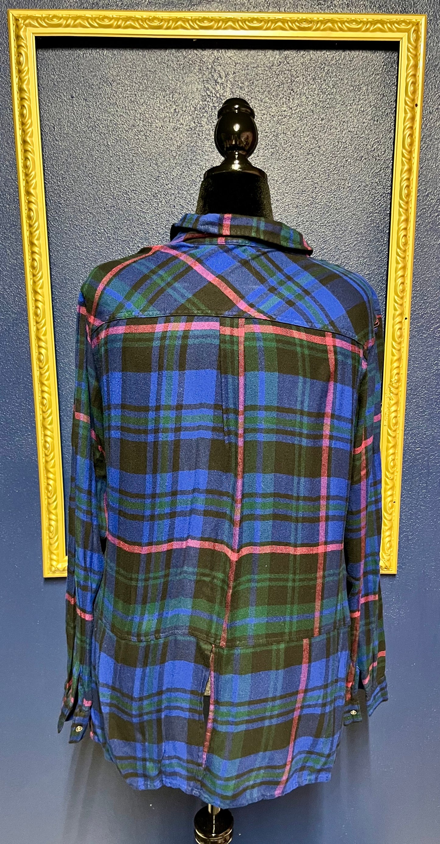 Torrid Blue and Purple Flannel