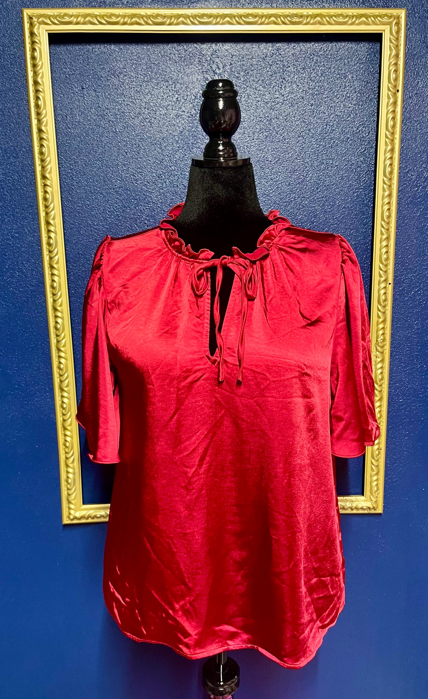 Sugarlips Red Silk Blouse