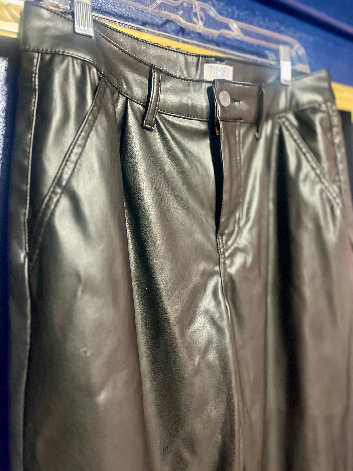 Time and Tru Pleather Wide Leg Pants