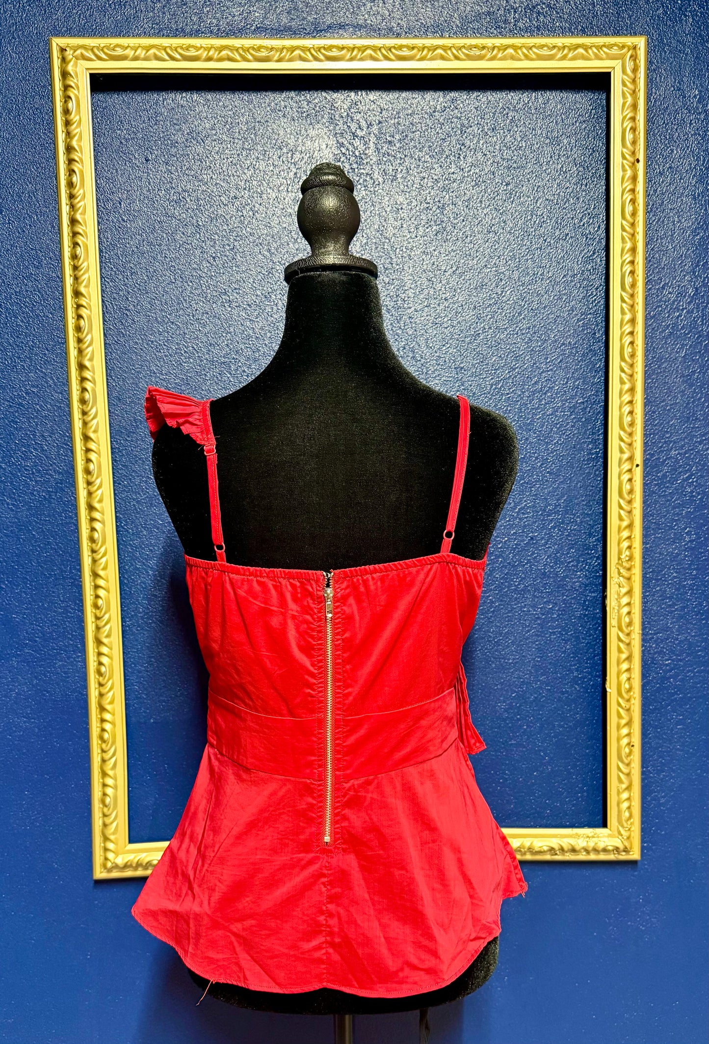 J. Roberts Pleated Ruffle Top