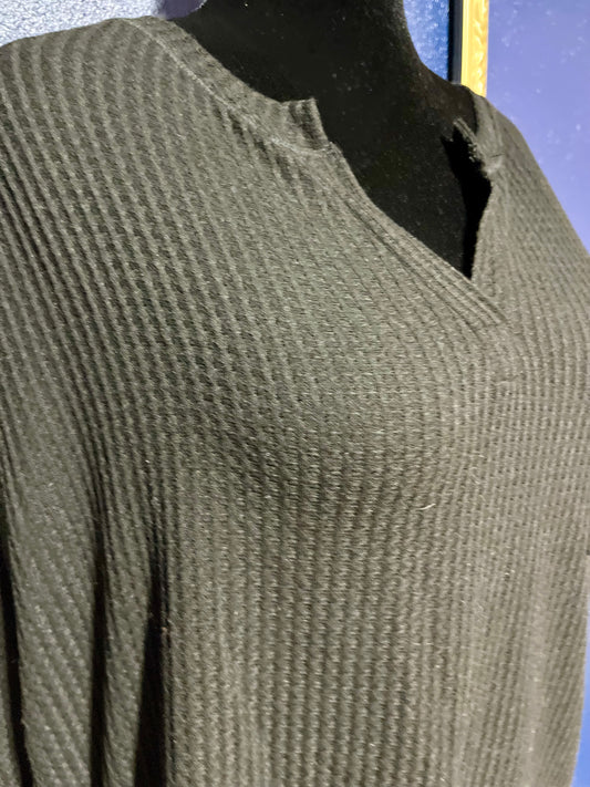 Jess Lea Black Waffle Knit Tee