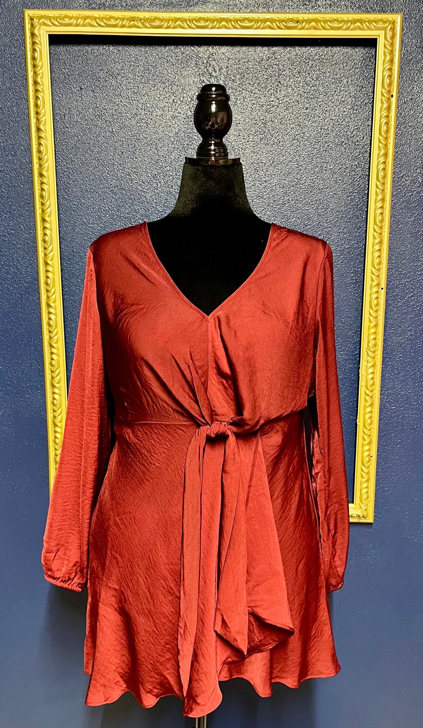 Express Maroon Silk Dress