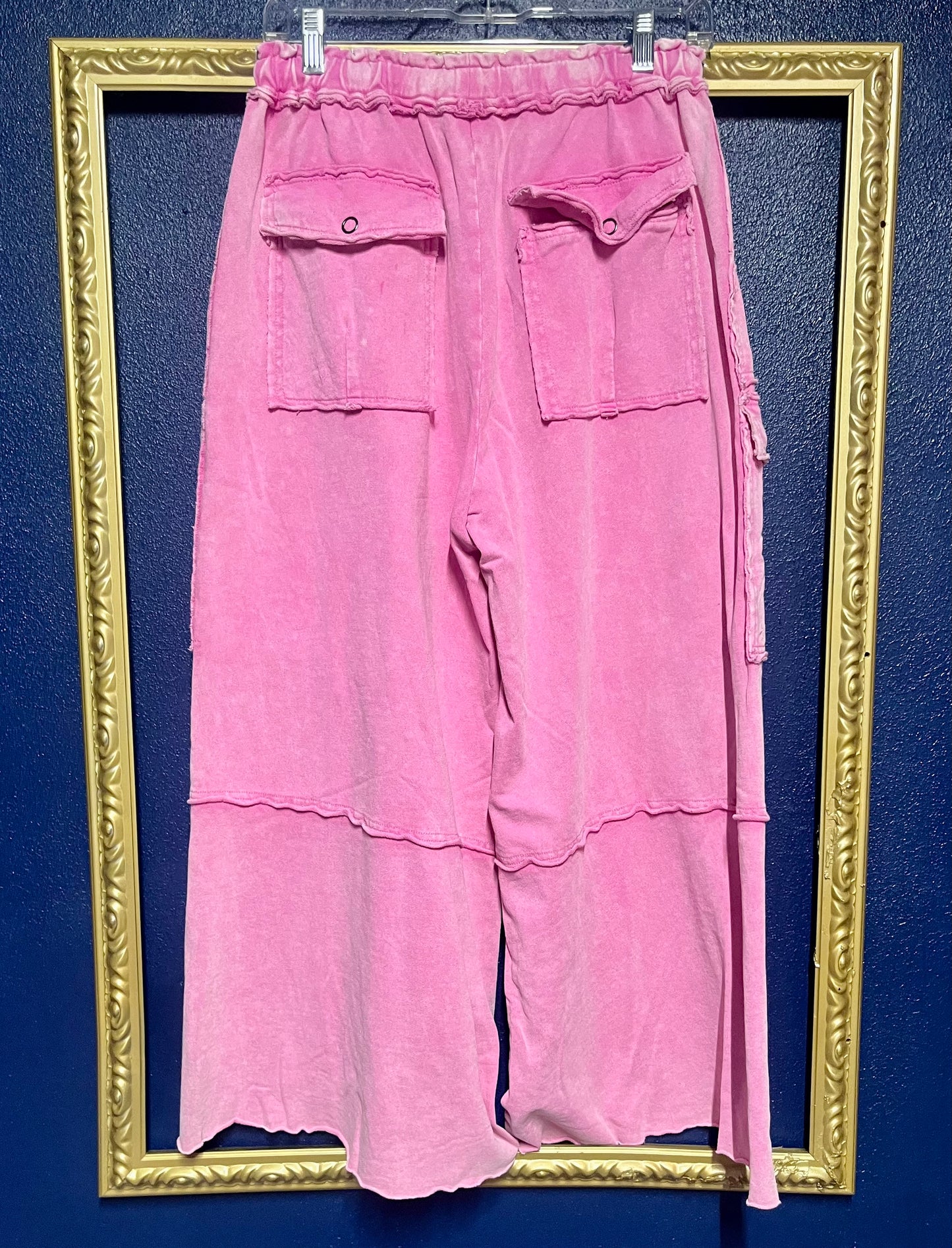 Easel Cargo Wide Leg Sweatpants