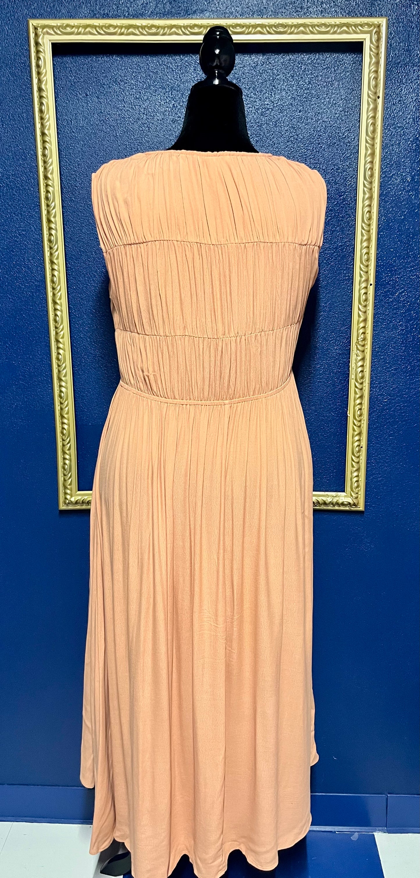 Grade and Gather Peach Smocked Dress