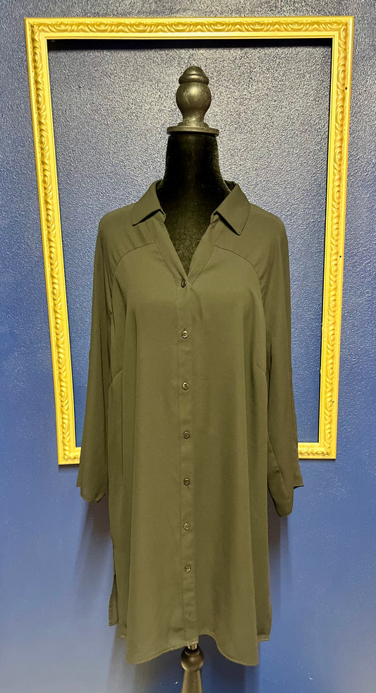 Alfani Black Button Down Dress