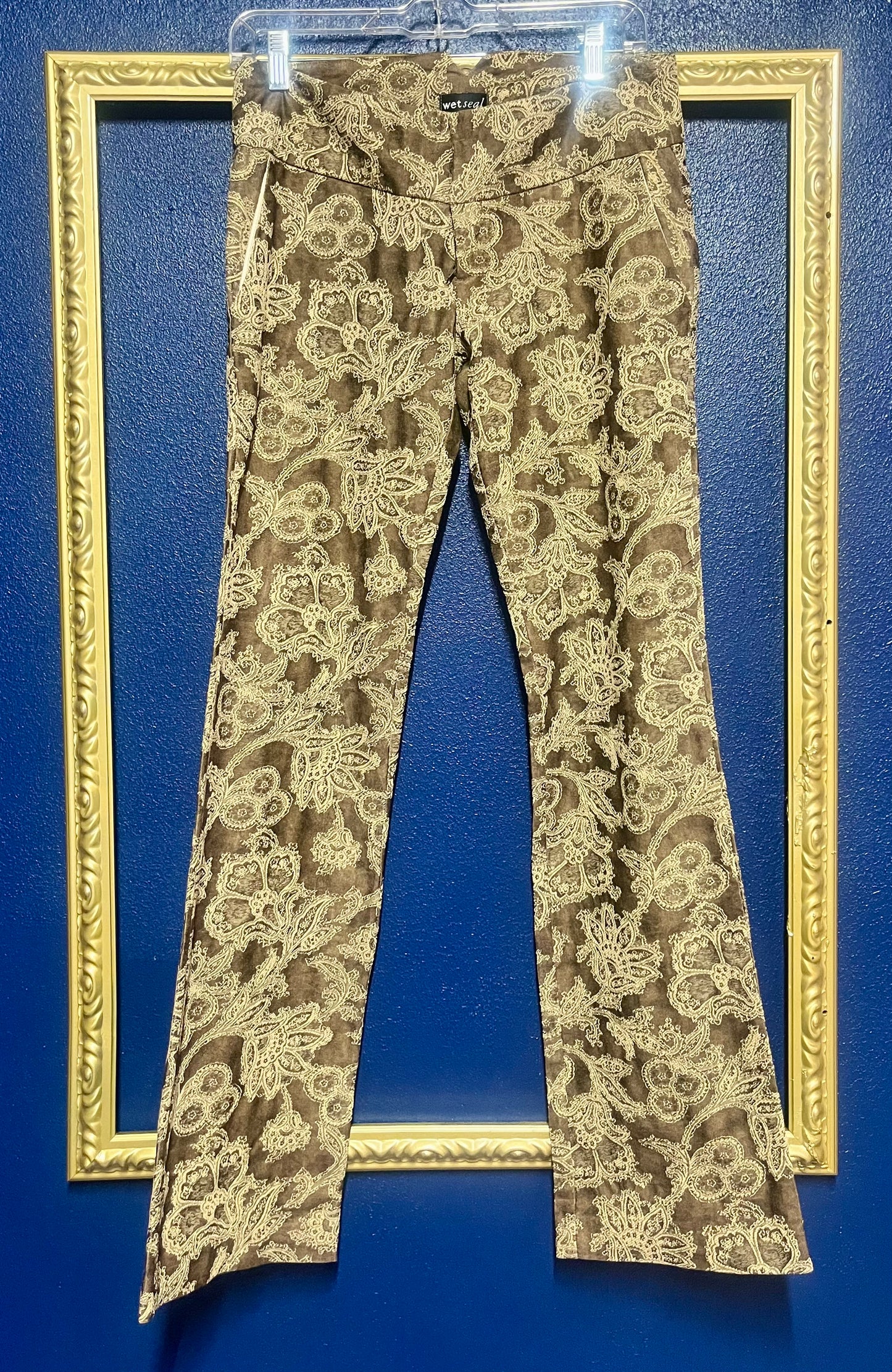 Wet Seal Gold Brocade Pants