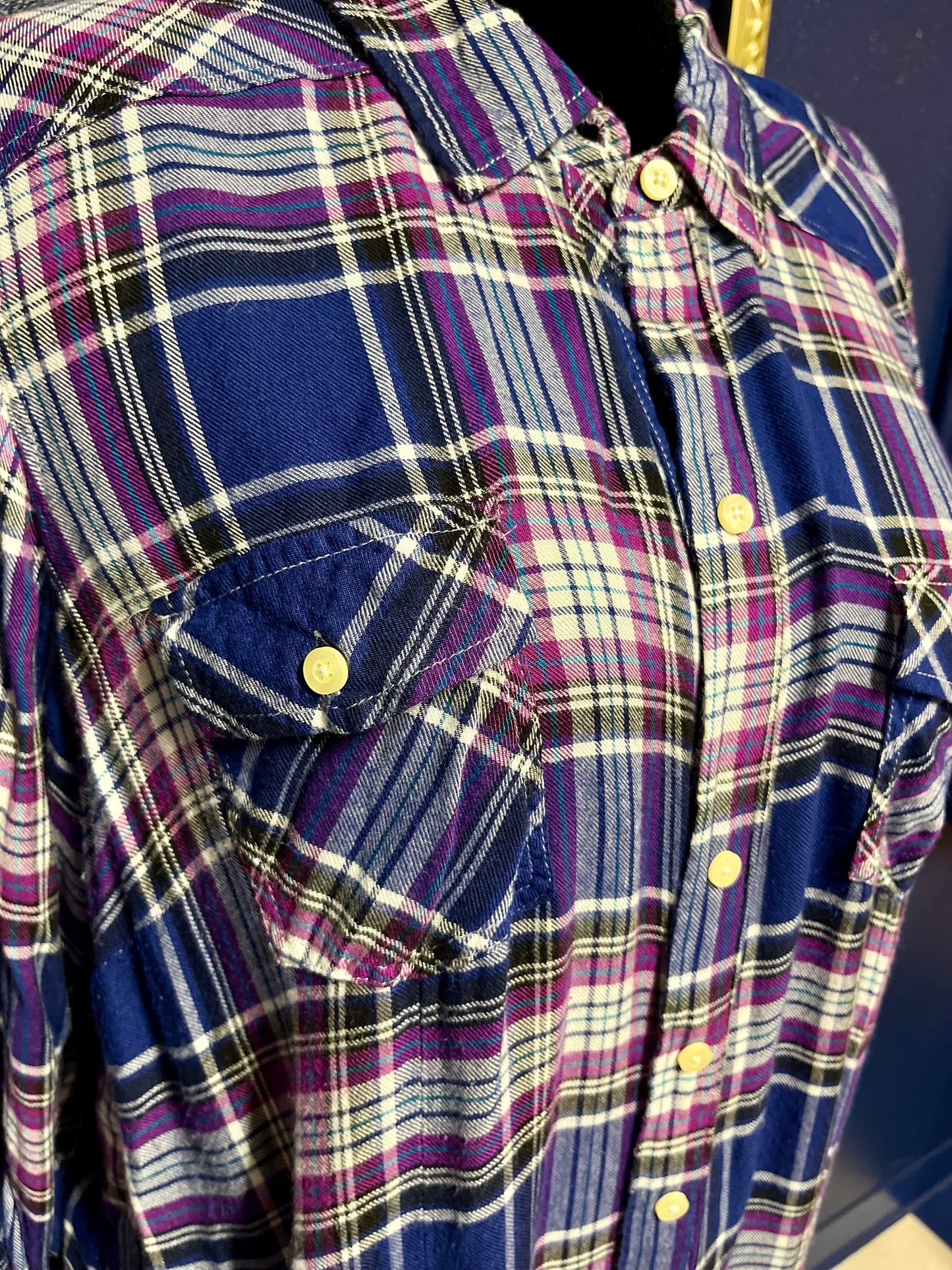 Maurice's Blue Plaid Flannel