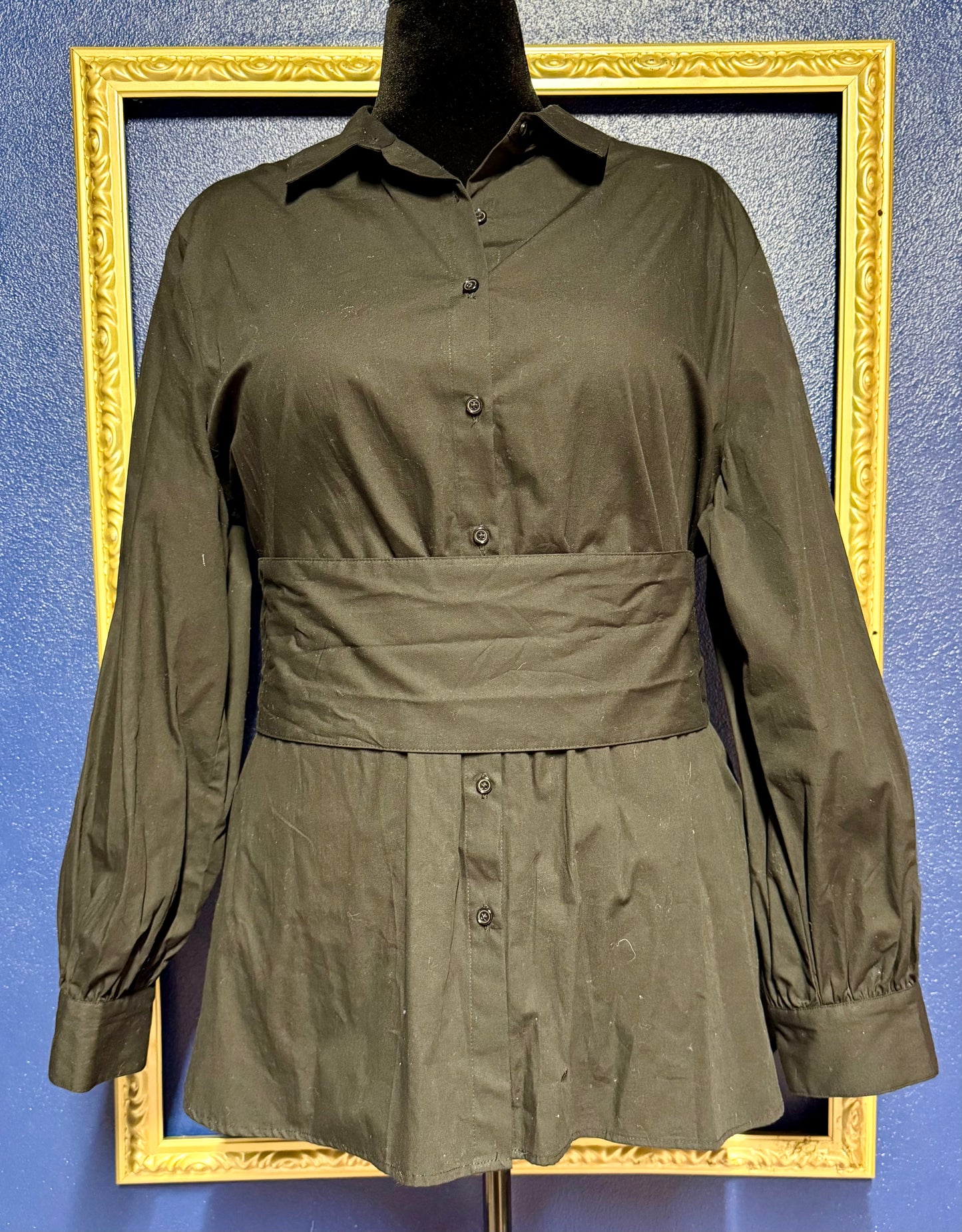 Pleione Corset Tie Button Down