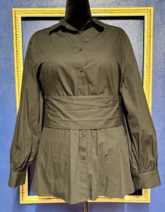 Pleione Corset Tie Button Down