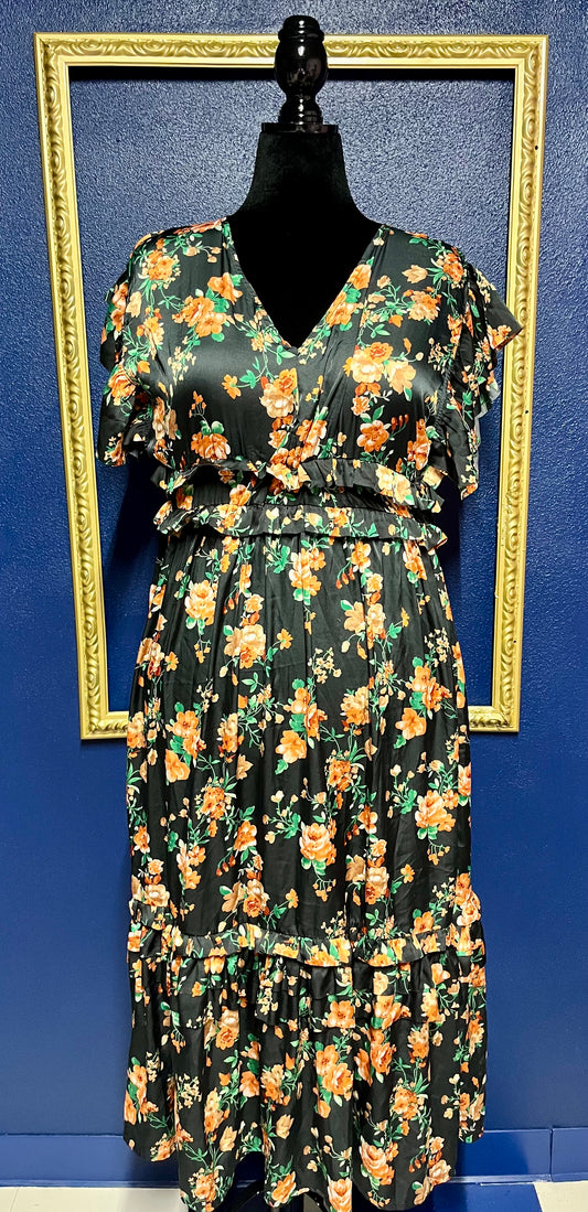 Eesome Ruffled Silk Dress